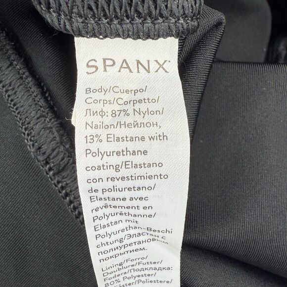 NWOT Spanx Leggings M Faux Leather Shaping Slimming Pants Liquid Look Pull On - Picture 8 of 8